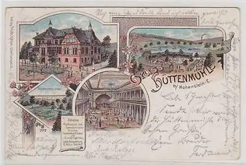 42519 Lithographie Gruß aus Hohenstein Ernstthal 1900