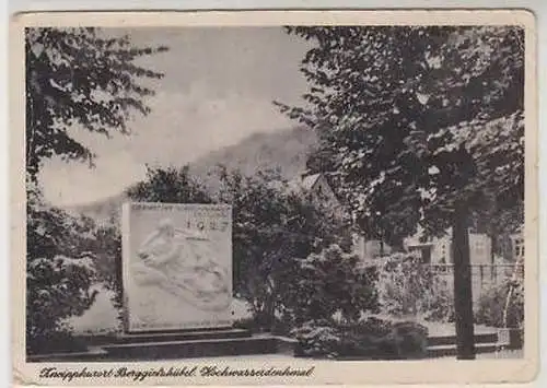 08327 Ak Berggießhübel Hochwasserdenkmal 1927