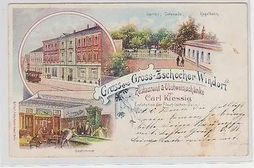 64291 Ak Lithographie Gruß aus Gross-Zschocher Windorf 1899