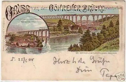 07803 Ak Gruß von der Göhrener Brücke 1900