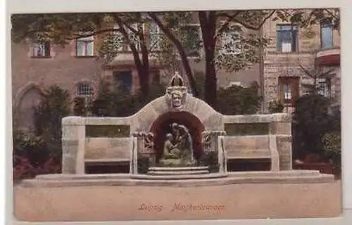 4/5 Feldpost Ak Leipzig Märchenbrunnen 1917