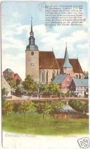 27173 Ak Ebersdorf bei Chemnitz Stiftskirche um 1910