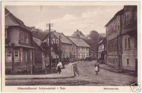 17798 Ak Schmiedefeld in Thüringen Bahnhofstraße 1931