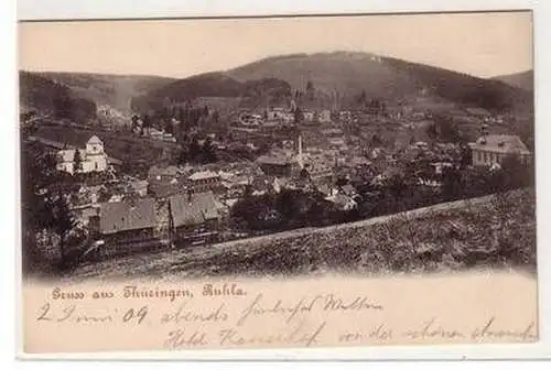 55565 Ak Gruß aus Ruhla in Thüringen Totalansicht 1909