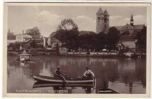 57793 Ak Klosterlausnitz Klosterteich mit Ruderboot 1934