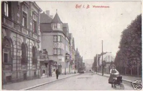 13506 Ak Hof in Bayern Westendstrasse 1918