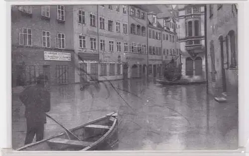 92036 Ak Nürnberg 'Obstmarkt' bei der Hochwasser Katastrophe 1909