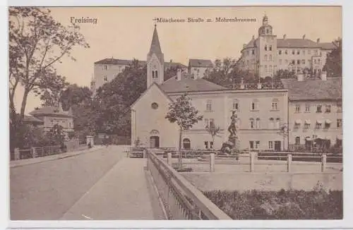 90719 AK Freising - Münchener Straße mit Mohrenbrunnen