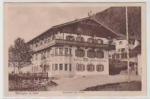 50349 Ak Wallgau an der Isar Gasthof zur Post 1921