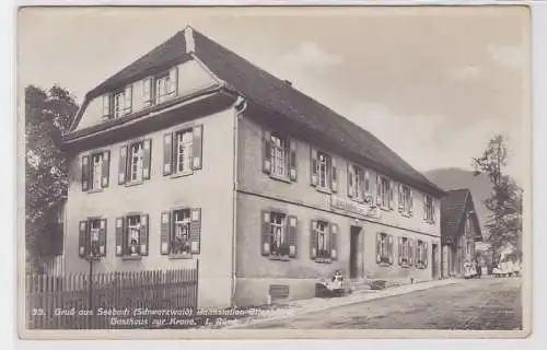 91280 Ak Gruß aus Seebach (Schwarzwald) Gasthaus zur Krone um 1930