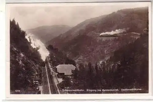 54801 Ak Schwarzwaldbahn Eingang ins Haldentunnel Seelenwaldkurve um 1935