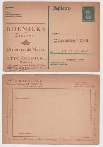 97994 DR Ganzsachen Postkarte P176 Zudruck Otto Boenicke Zigarren Elberfeld