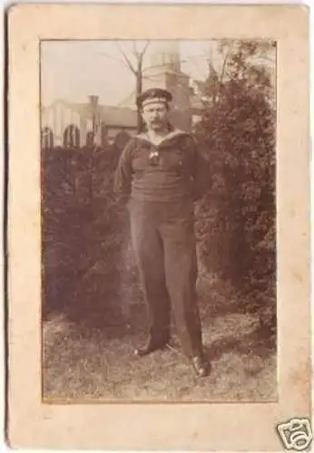 altes Foto Matrose Kaiserl. Marine Kriegsjahr 1914-1915