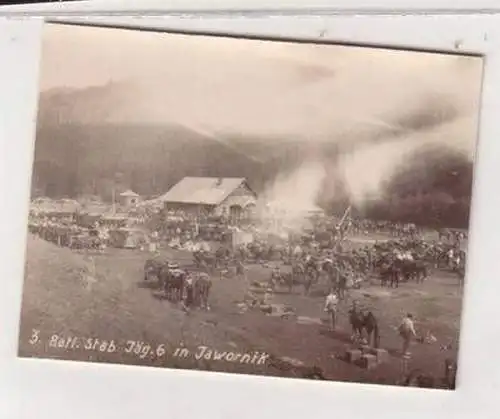 52540 Foto 3. Batl. Stab Jäger 6 in Jawornik 1. Weltkrieg um 1915