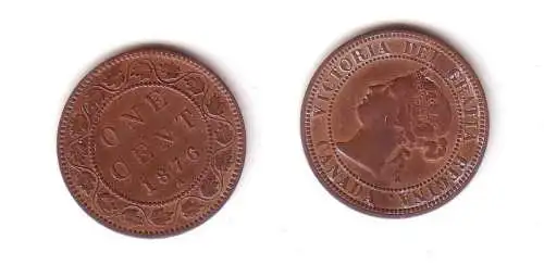 1 Cent Kupfer Münze Kanada 1876