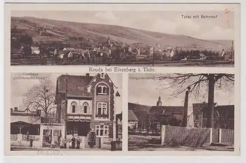 20095 Ak Rauda bei Eisenberg in Thüringen Gasthaus usw. um 1910