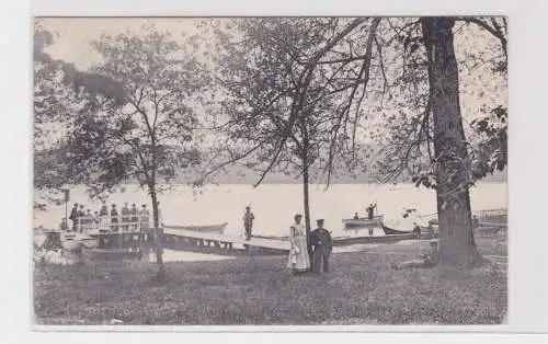 905935 Ak Gruss aus Corswandt am Wolgastsee - Seesteg 1911