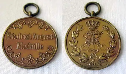 Sachsen Friedrich August Medaille Bronze (167378)