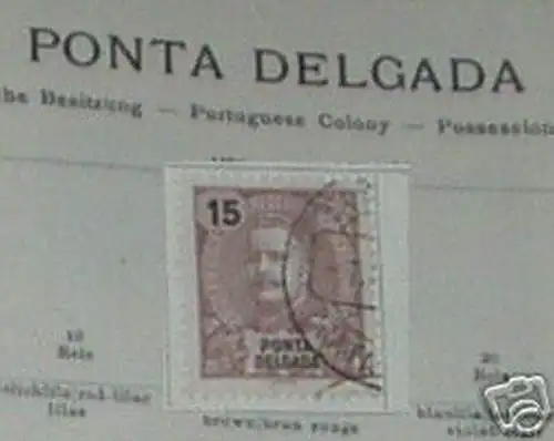 seltene Briefmarke Ponta Delgada um 1900