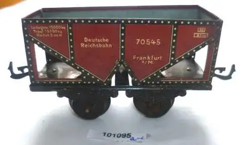 Modelleisenbahn Bub KB Güterwagen Schüttgut Blech Spur 0 um 1930