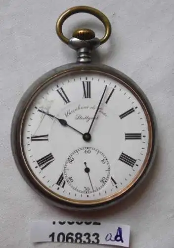 Schöne eiserne Herren Taschenuhr Marke DOXA um 1910 (106833)