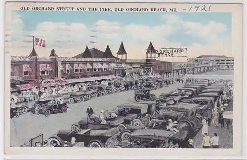 907670 Ak Old Orchard Beach - Old Orchard Street and the Pier 1921