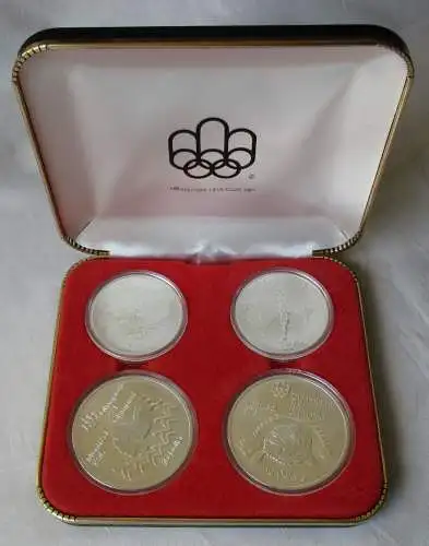 Set 2x 5 + 2x 10 Dollar Silber Münze Kanada Olympiade Montreal 1976 (163179)