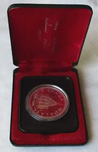 1 Dollar Silber Münze Kanada Parlamentsbibliothek in Ottawa 1976 (163088)