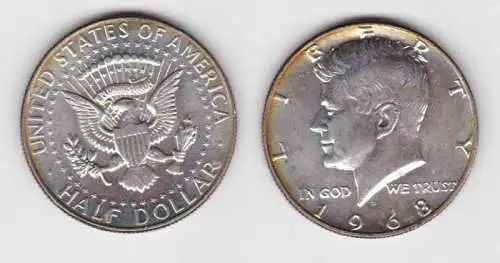 1/2 Dollar Silber Münze USA 1968 John F. Kennedy (127474)