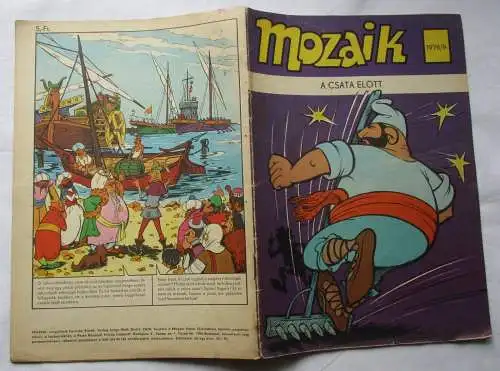 MOZAIK Mosaik Abrafaxe 1976/9 EXPORT UNGARN "A CSATA ELÖTT" RAR (116274)