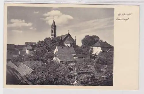 25978 AK Gruß aus Niemegk - Ortsansicht mit Kirche