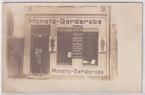 39961 Foto Ak Leipzig "Monats Garderobe" Windmühlenstraße 9 um 1920