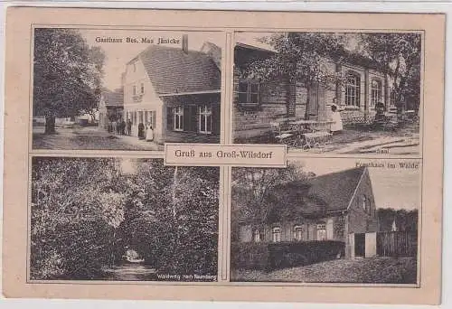 99133 Mehrbild Ak Gruß aus Groß-Wilsdorf bei Naumburg Gasthaus, Forsthaus 1925