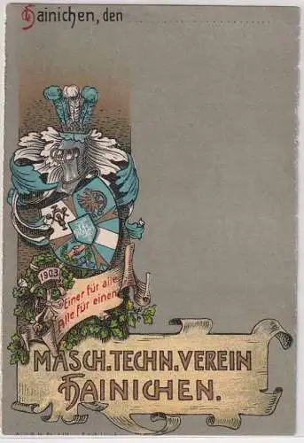 903340 Studentika Ak Masch, techn. Verein Hainichen 1903