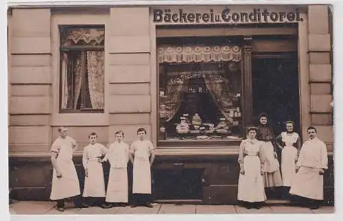 38754 Foto Ak Leipzig Bäckerei Otto Raabe Moltkestraße 28 um 1920