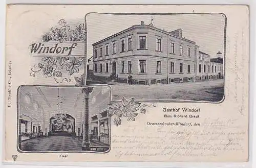 78775 Mehrbild Ak Großzschocher Windorf Gasthof Windorf 1905