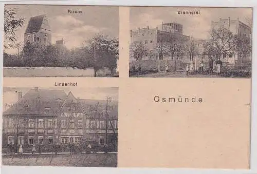 25554 Mehrbild Ak Osmünde Kirche, Brennerei, Lindenhof 1929