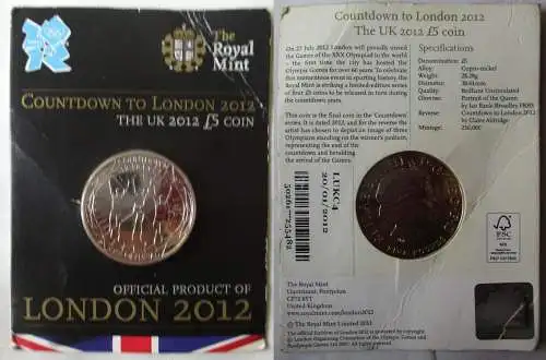 5 Pfund Kupfer-Nickel Münze Großbritannien UK Countdown to London 2012 (168253)