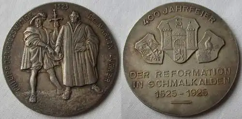 Silber Medaille 400 Jahrfeier der Reformation in Schmalkalden 1525-1925 (109255)