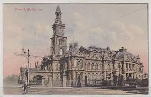 45835 Ak Sydney Australien Town Hall Rathaus 1908