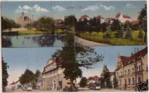 00618 AK Siegmar in Sachsen Postamt Schloss um 1920