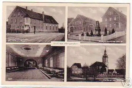 05285 Ak Gruß aus Königshofen Gasthof usw. 1943