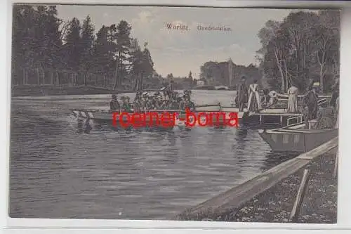 72641 Ak Wörlitz Gondelstation um 1920