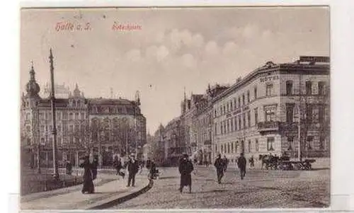 47494 Ak Halle a. Saale Riebeckplatz mit Hotel 1906