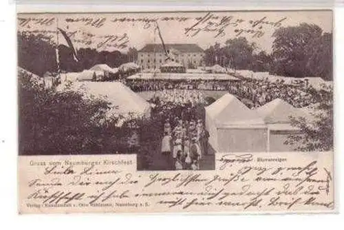 48400Ak Gruß vom Naumburger Kirschfest Blumenreigen 1904