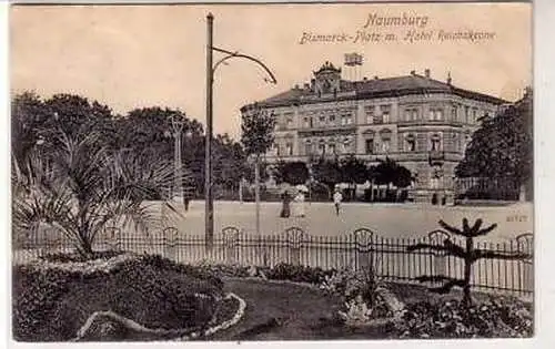 41982 Ak Naumburg Bismarckplatz Hotel Reichskrone 1908