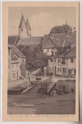 69445 Ak Gernrode Harz Malerwinkel am Spittelteich um 1930