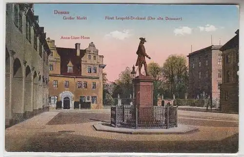 69446 Ak Dessau großer Markt und Anna Liese Haus um 1910