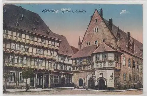 68340 Feldpost Ak Halberstadt Rathaus Ostseite Ratskeller 1917