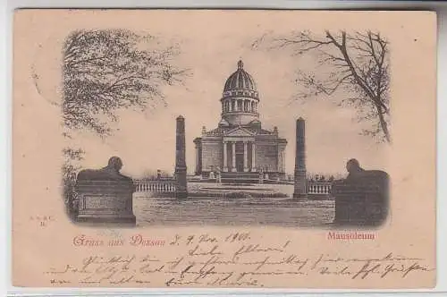 71509 Ak Gruß aus Dessau Mausoleum 1900